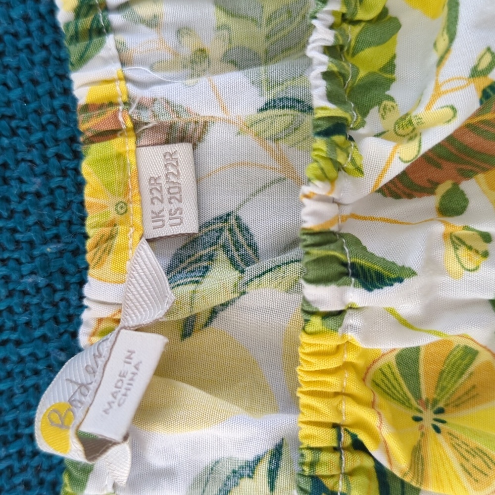2/$40 - Boden Women's Lemon and Leaf Printed Maxi Dress (US 20/22R) - Picture 3 of 6